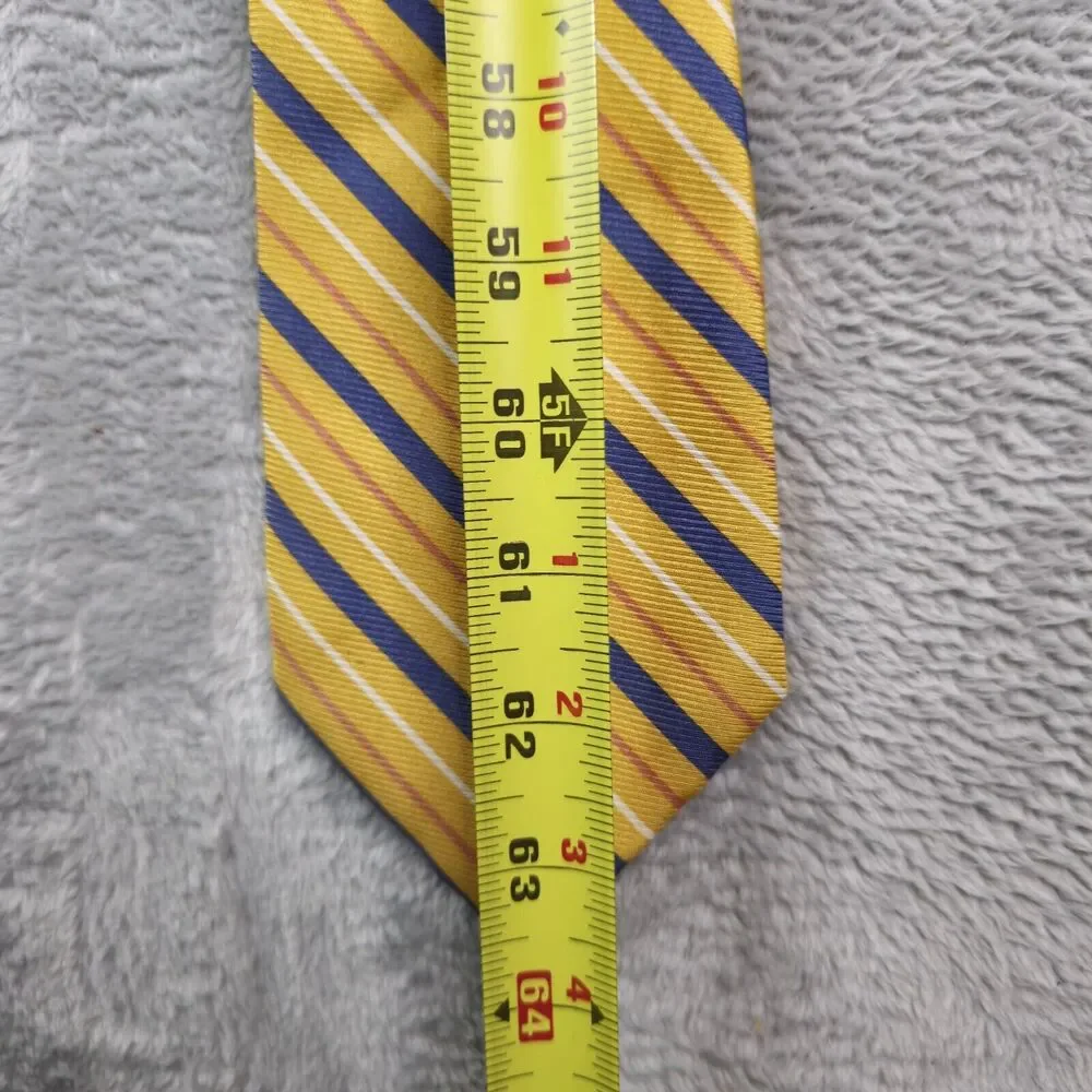 Bijoux Terner Neck Tie Genuine Silk Yellow‎ Striped